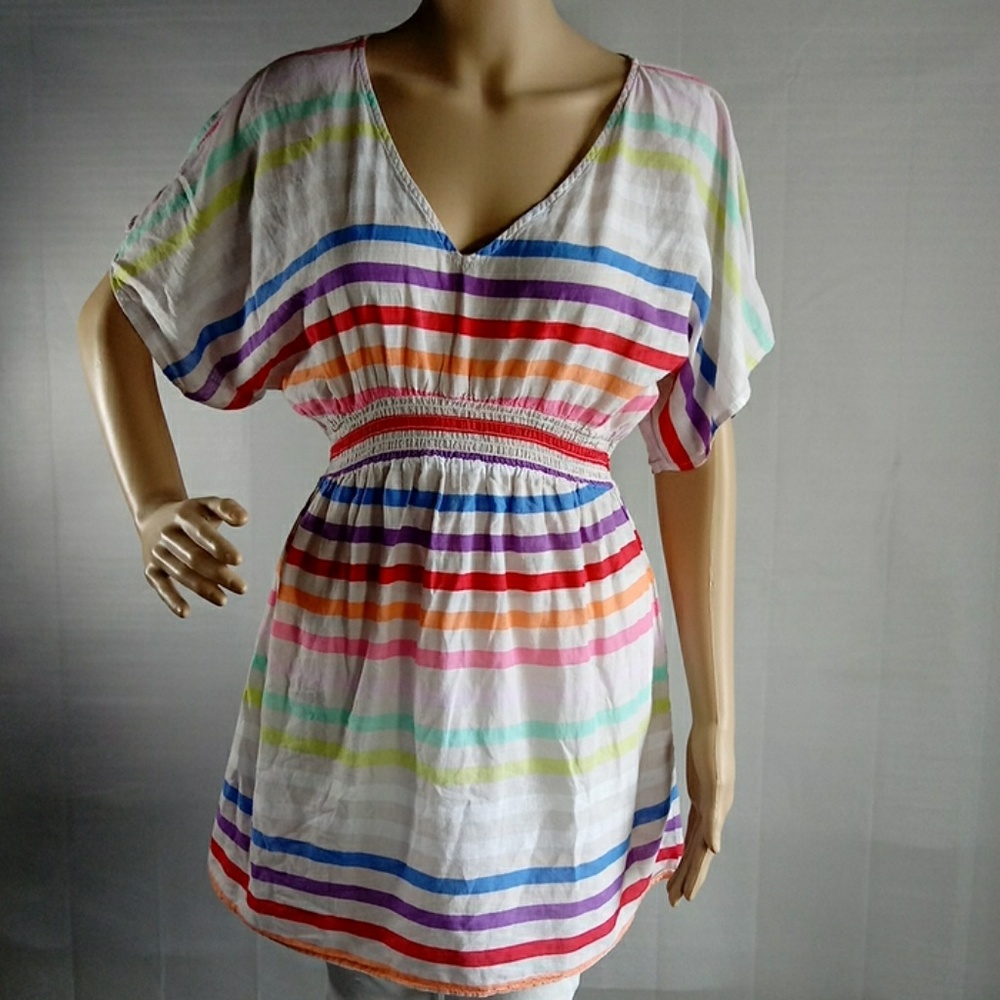 Xhilaration Striped Swimsuit Cover Up Dress Size M - Picture 7 of 11